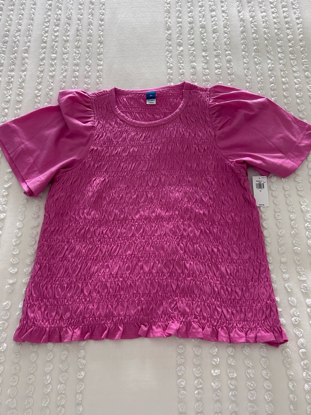 Old Navy Women's Short Flutter Sleeve Smocked
Top Color Pink Size XS BNWT